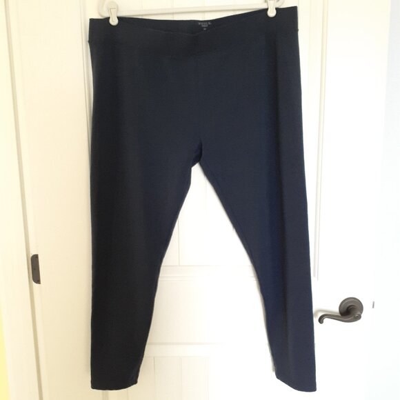 Woolx Stella Merino Wool Leggings in Deep Navy Blue Size 2X - Picture 1 of 11